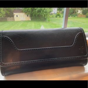 Black Frye Leather Wallet Womens